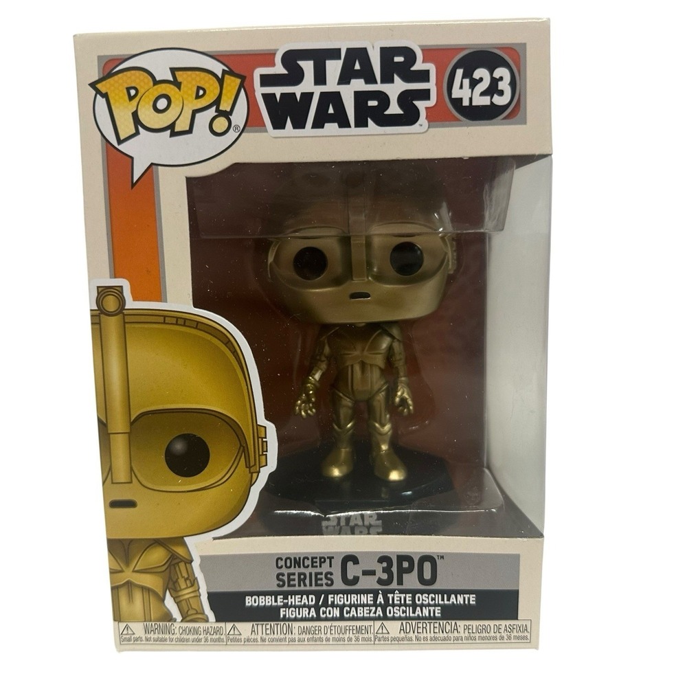 Funko Pop Star Wars Concept Series C-3PO Vinyl Figure 423 Vaulted Gold